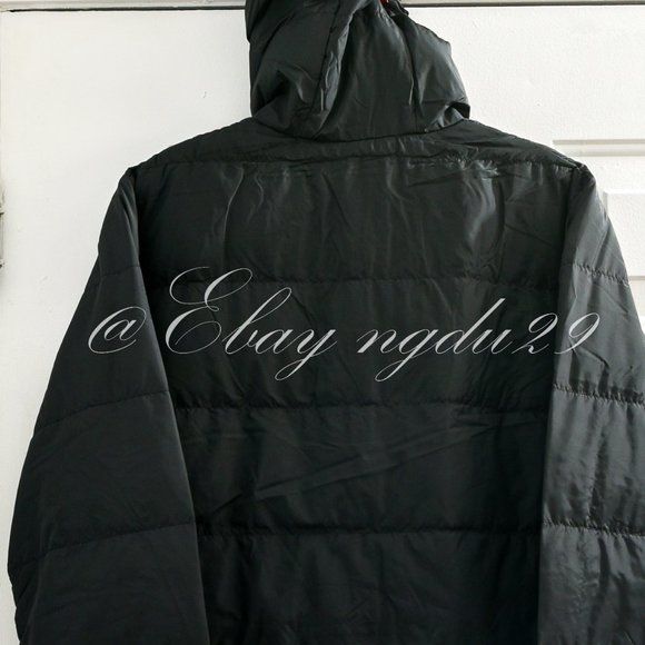 Eddie‎ Bauer Men's Down Hooded Jacket BLACK - Picture 11 of 13